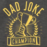Dad Joke Champion Funny Fathers Day Gift Vector Backpack