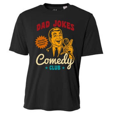 Dad Jokes Comedy Club Funny Retro Cooling Performance Crew T-Shirt