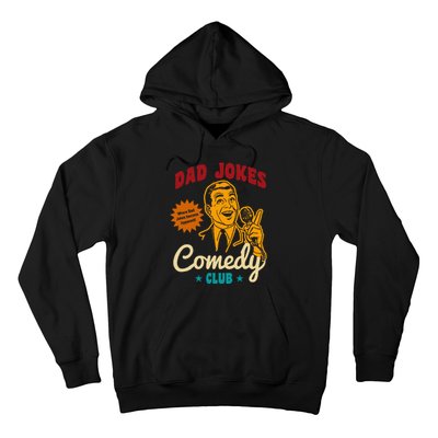 Dad Jokes Comedy Club Funny Retro Hoodie