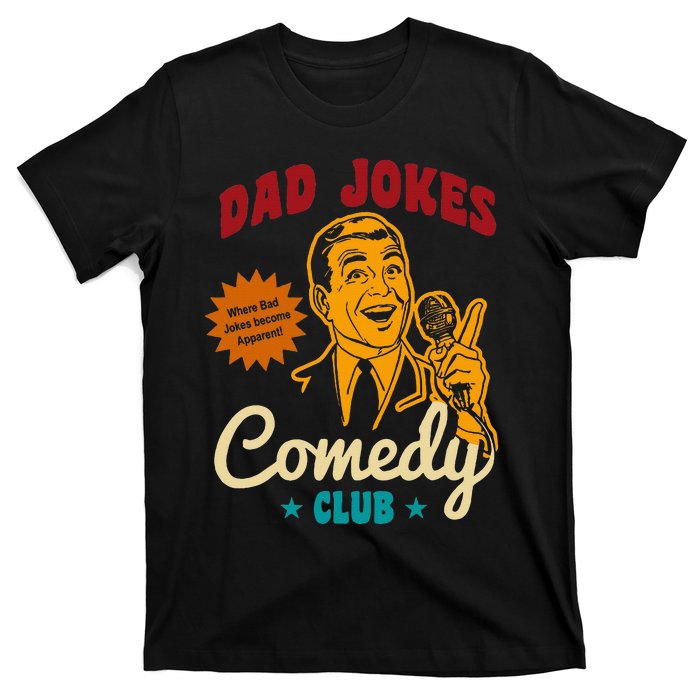 Dad Jokes Comedy Club Funny Retro T-Shirt