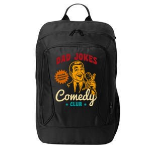 Dad Jokes Comedy Club Funny Retro City Backpack