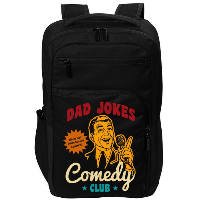 Dad Jokes Comedy Club Funny Retro Impact Tech Backpack