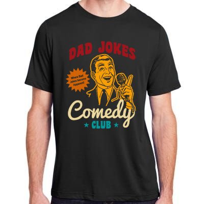 Dad Jokes Comedy Club Funny Retro Adult ChromaSoft Performance T-Shirt