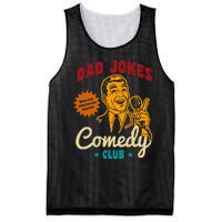 Dad Jokes Comedy Club Funny Retro Mesh Reversible Basketball Jersey Tank