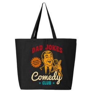 Dad Jokes Comedy Club Funny Retro 25L Jumbo Tote