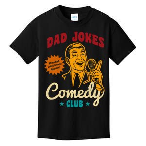 Dad Jokes Comedy Club Funny Retro Kids T-Shirt