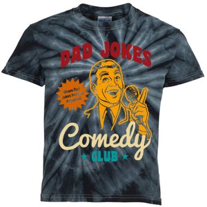 Dad Jokes Comedy Club Funny Retro Kids Tie-Dye T-Shirt