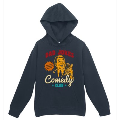 Dad Jokes Comedy Club Funny Retro Urban Pullover Hoodie