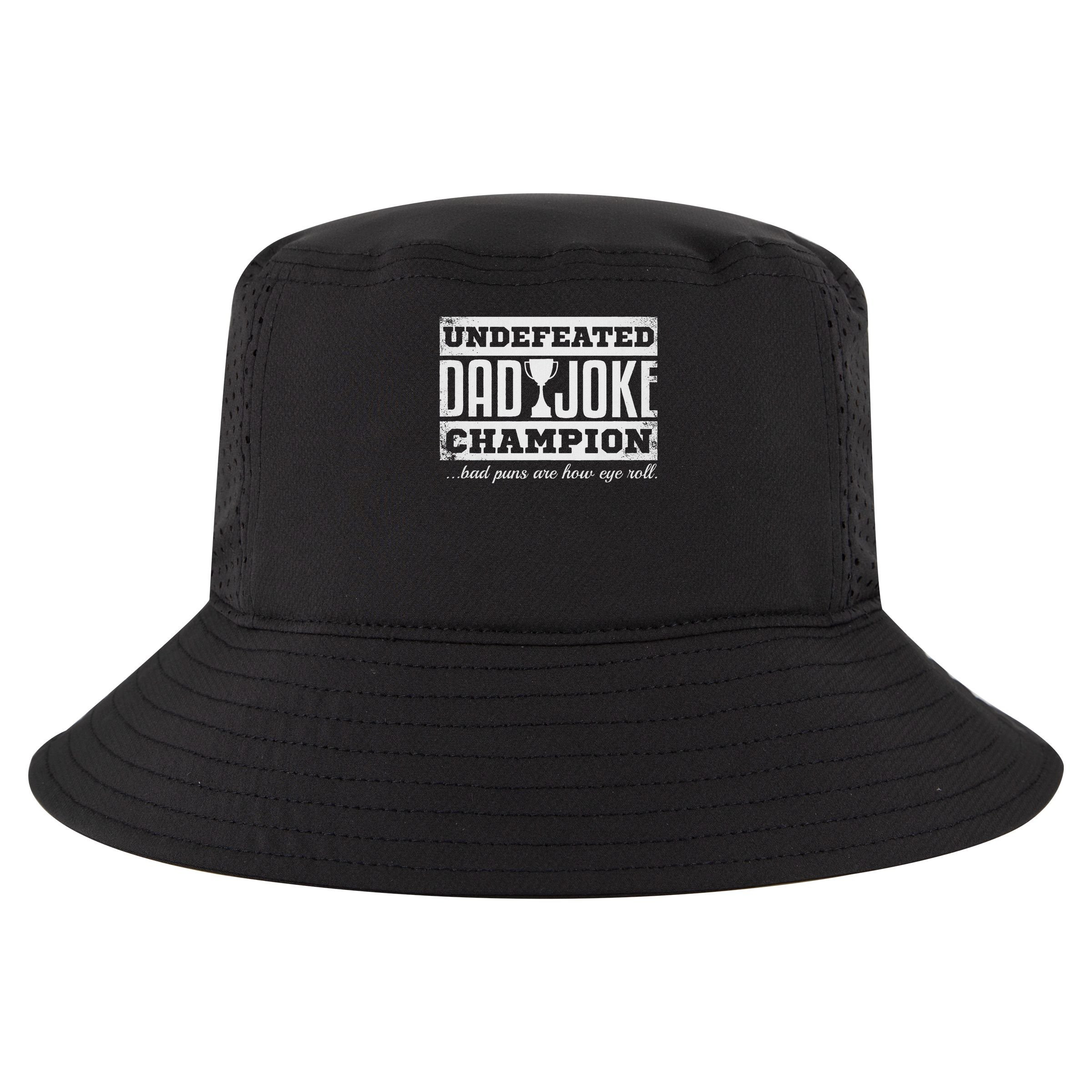 Dad Joke Champion Funny Father's Day Gift Bad Puns Cool Comfort Performance Bucket Hat