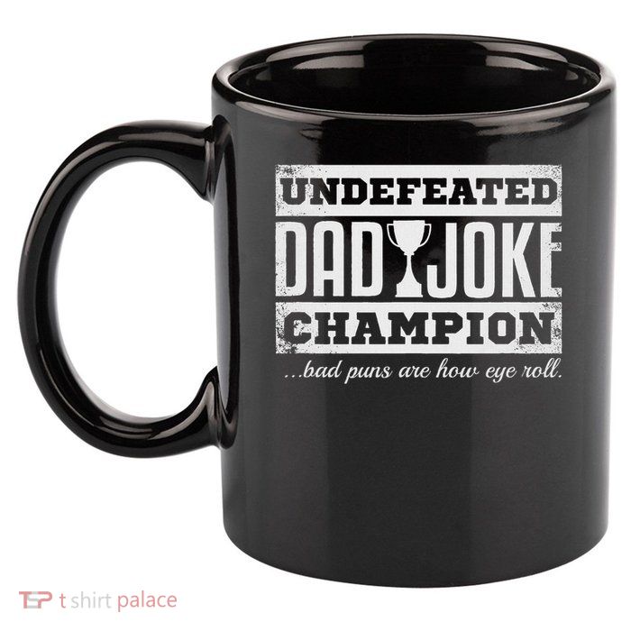 Dad Joke Champion Funny Father's Day Gift Bad Puns 11oz C Handle Ceramic Mug
