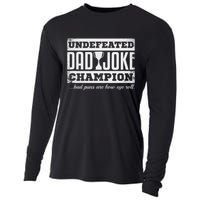 Dad Joke Champion Funny Father's Day Gift Bad Puns Cooling Performance Long Sleeve Crew