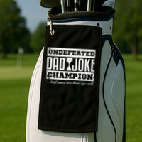 Dad Joke Champion Funny Father's Day Gift Bad Puns Golf Towel