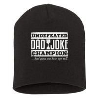 Dad Joke Champion Funny Father's Day Gift Bad Puns Short Acrylic Beanie