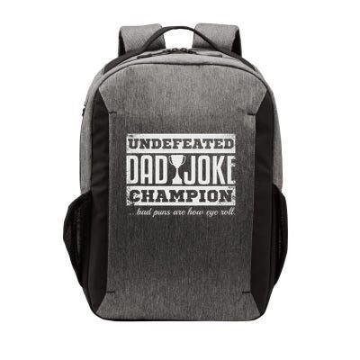 Dad Joke Champion Funny Father's Day Gift Bad Puns Vector Backpack