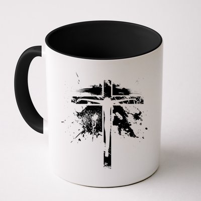 Distressed Jesus Cross Christianity Mug