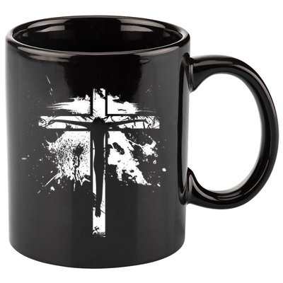 Distressed Jesus Cross Christianity 11oz C Handle Ceramic Mug