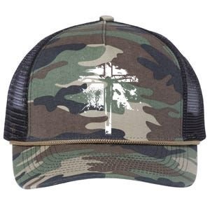 Distressed Jesus Cross Christianity Retro Rope Trucker Hat Cap