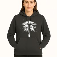 Distressed Jesus Cross Christianity Hoodie