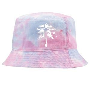 Distressed Jesus Cross Christianity Tie-Dyed Bucket Hat