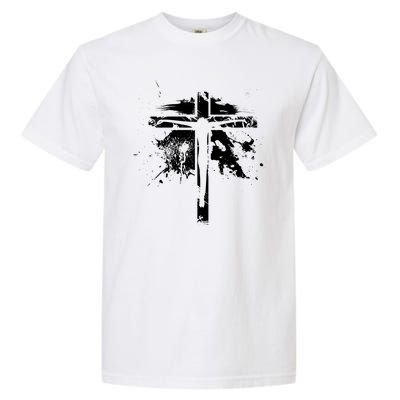 Distressed Jesus Cross Christianity Garment-Dyed Heavyweight T-Shirt