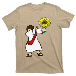 Dabbing Jesus Christian Sunflower Autism Awareness Gift T-Shirt