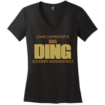 Drewgmackie John Carpenter’S Das Ding Aus Einer Anderen Welt Women's V-Neck T-Shirt