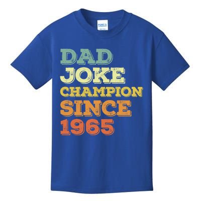 Dad Joke Champion Since 1965 Cute Gift Birthday Fathers Day Gift Kids T-Shirt