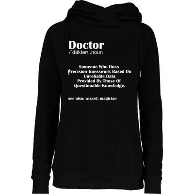 Doctor Job Definition Medical School Graduation Gift Womens Funnel Neck Pullover Hood