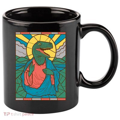 Dinosaur Jesus 11oz C Handle Ceramic Mug