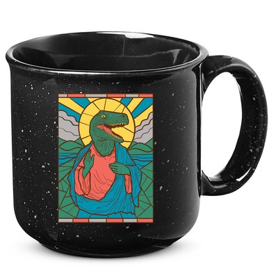 Dinosaur Jesus 15oz Campfire Ceramic Mug