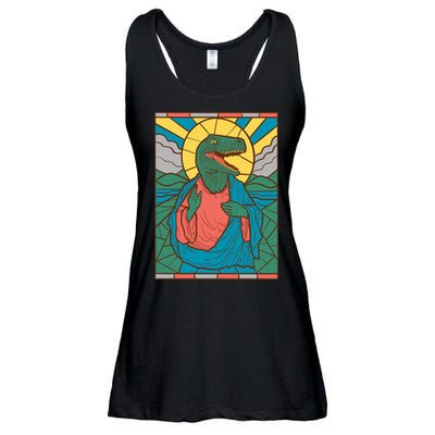 Dinosaur Jesus Ladies Essential Flowy Tank