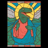 Dinosaur Jesus Poster