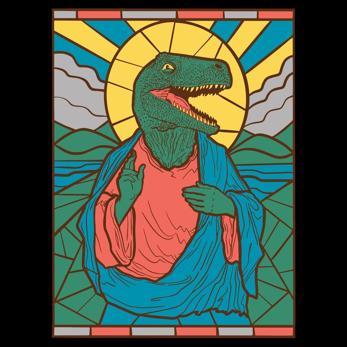 Dinosaur Jesus Poster