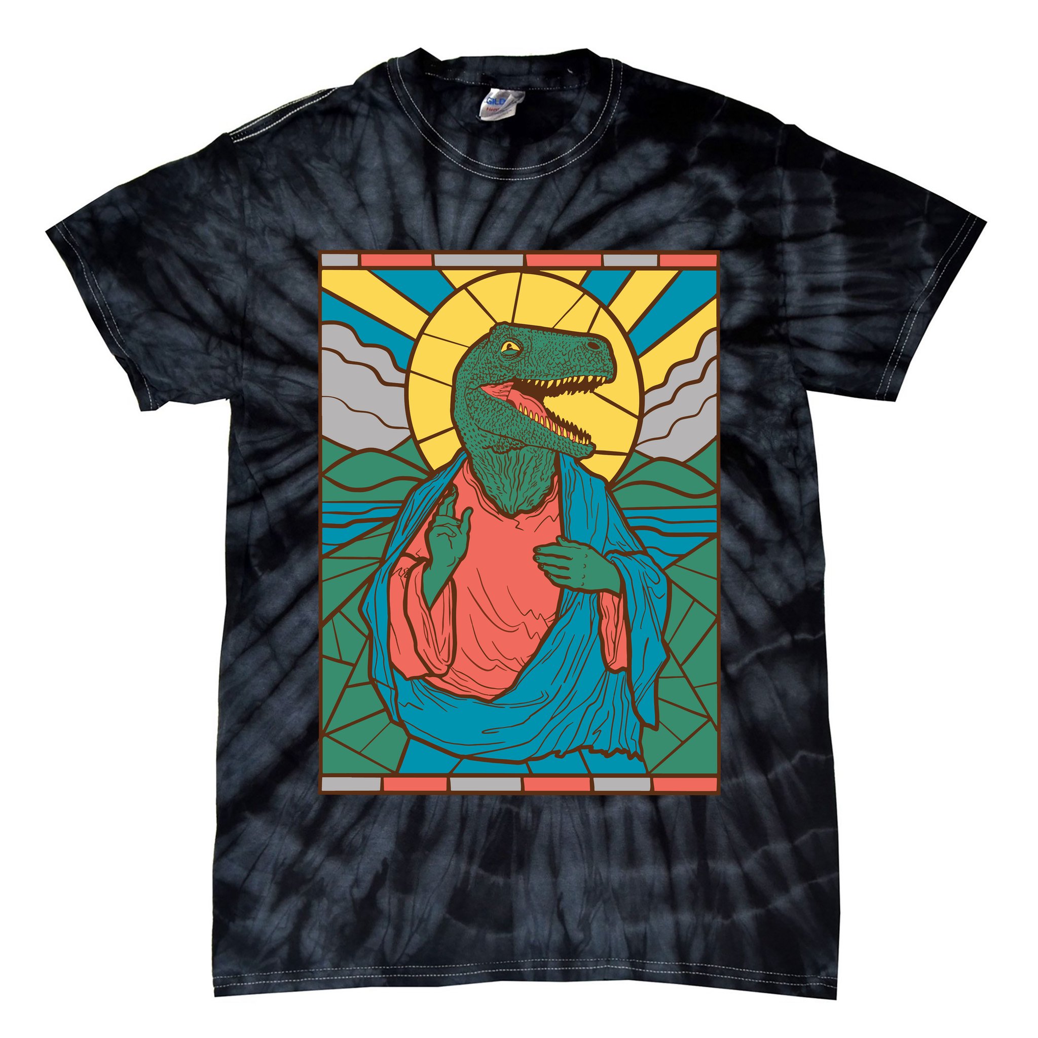 Dinosaur Jesus Tie-Dye T-Shirt