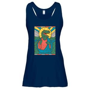 Dinosaur Jesus Ladies Essential Flowy Tank