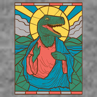 Dinosaur Jesus Womens T-Shirt