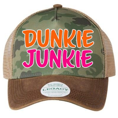 Dunkie Junkie Donut And Coffee Lover Legacy Tie Dye Trucker Hat
