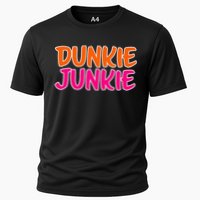 Dunkie Junkie Donut And Coffee Lover Cooling Performance Crew T-Shirt