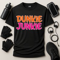 Dunkie Junkie Donut And Coffee Lover Cooling Performance Crew T-Shirt