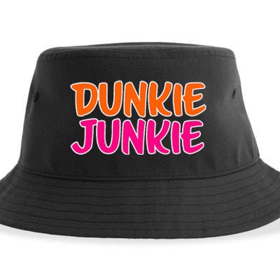 Dunkie Junkie Donut And Coffee Lover Sustainable Bucket Hat