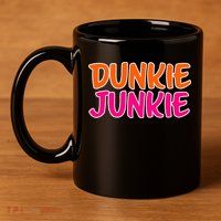 Dunkie Junkie Donut And Coffee Lover 11oz C Handle Ceramic Mug