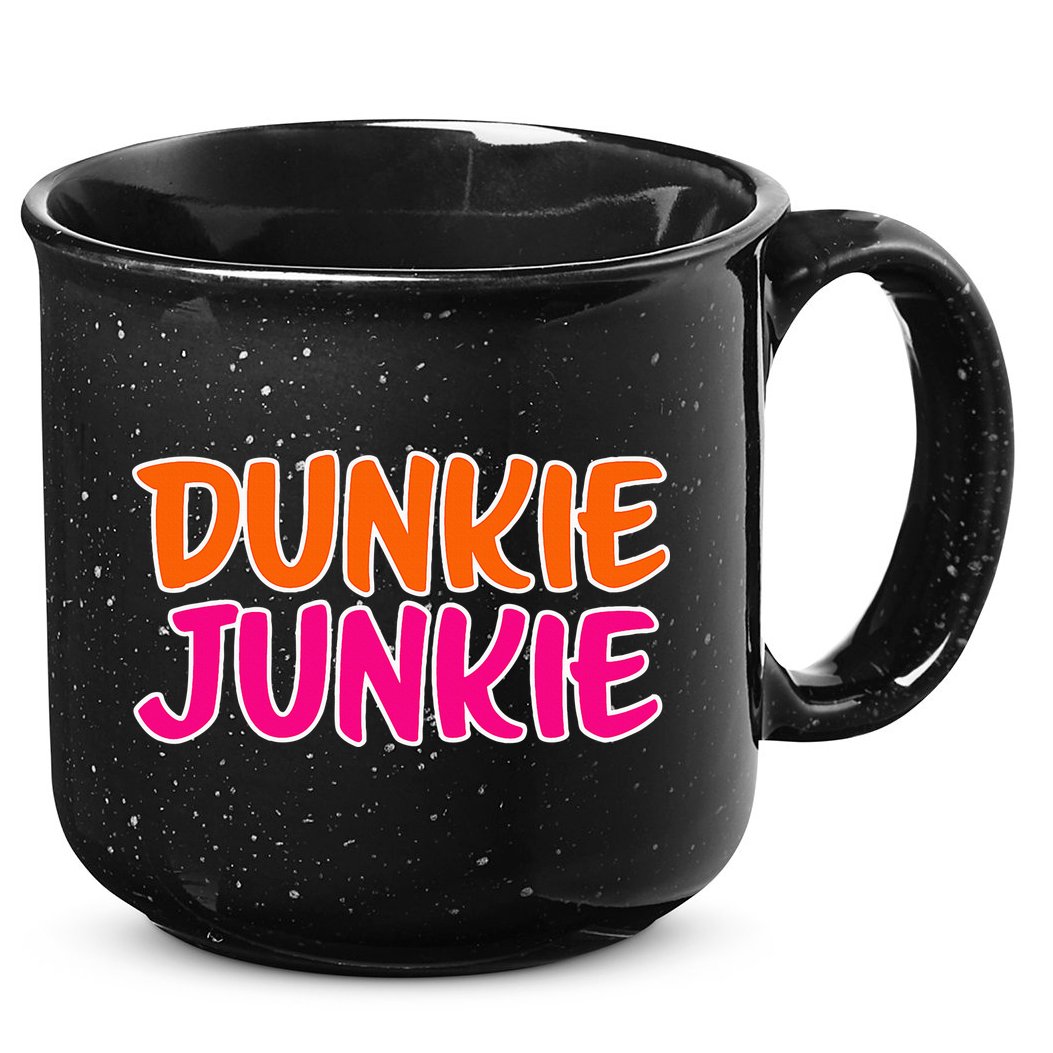 Dunkie Junkie Donut And Coffee Lover 15oz Campfire Ceramic Mug
