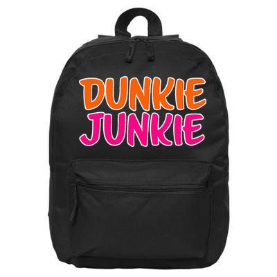 Dunkie Junkie Donut And Coffee Lover 16 in Basic Backpack