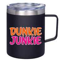 Dunkie Junkie Donut And Coffee Lover 12oz Stainless Steel Coffee Mug