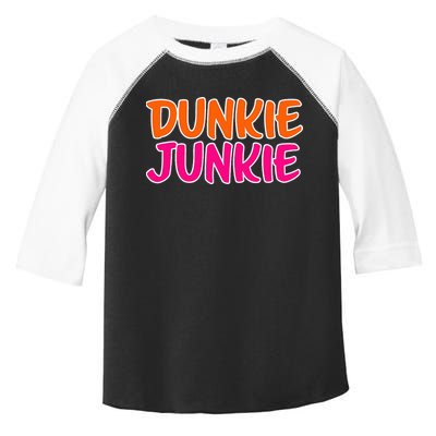 Dunkie Junkie Donut And Coffee Lover Toddler Fine Jersey T-Shirt