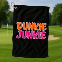 Dunkie Junkie Donut And Coffee Lover Golf Towel