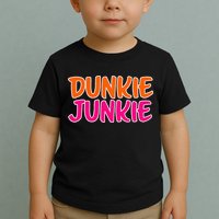 Dunkie Junkie Donut And Coffee Lover Toddler T-Shirt