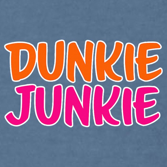 Dunkie Junkie Donut And Coffee Lover Garment-Dyed Sweatshirt