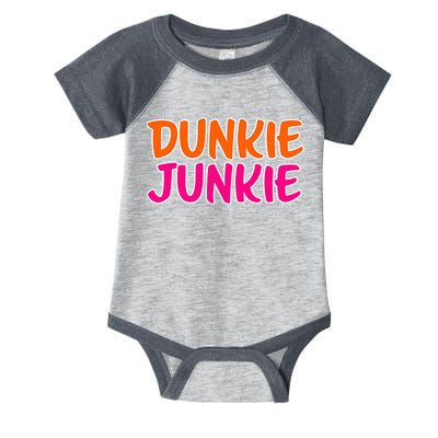 Dunkie Junkie Donut And Coffee Lover Infant Baby Jersey Bodysuit