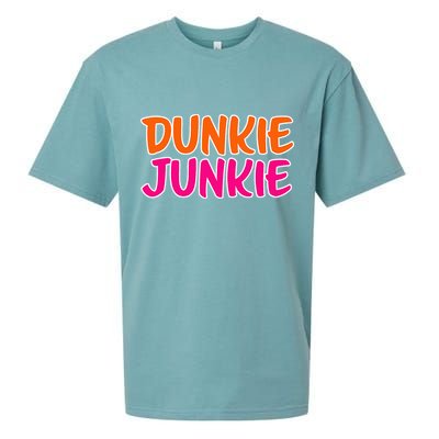 Dunkie Junkie Donut And Coffee Lover Sueded Cloud Jersey T-Shirt